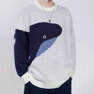 Aelfric Eden The Loneliest Whale Knit Sweater Sweatshirt Pullover